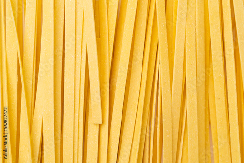 Tagliatelle Pasta on a white background