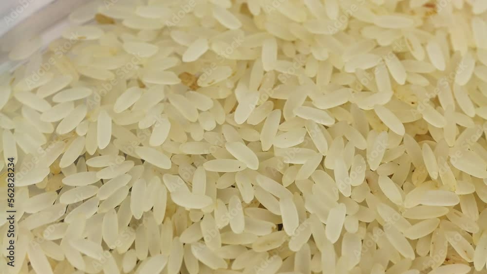 Macro close up of raw rice grains Macro close up of raw rice grains