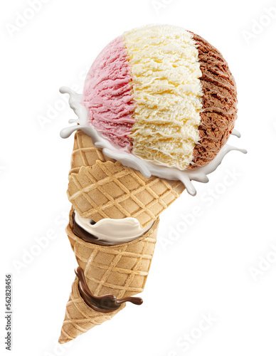 Εκτύπωση καμβά ice cream cone isolated