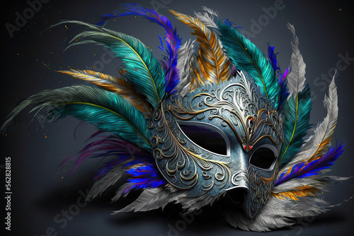 Carnival mask .Traditional mask for carnival, generative ai © GHart
