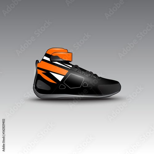 design of drag race shoes with gravis racing vector motif © Satya