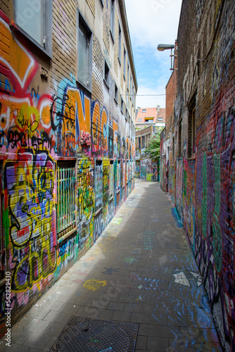 Graffiti straatje in Gent © Steven