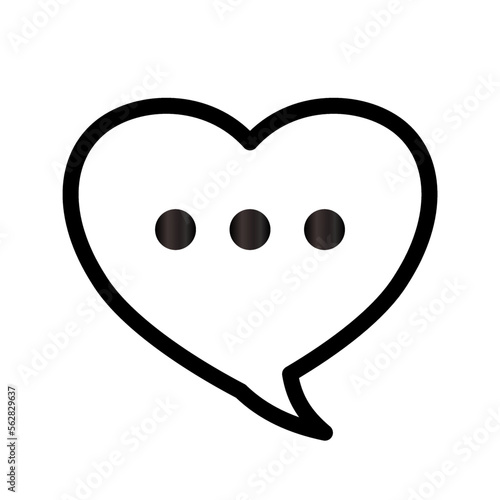 Love chat - vector icon
