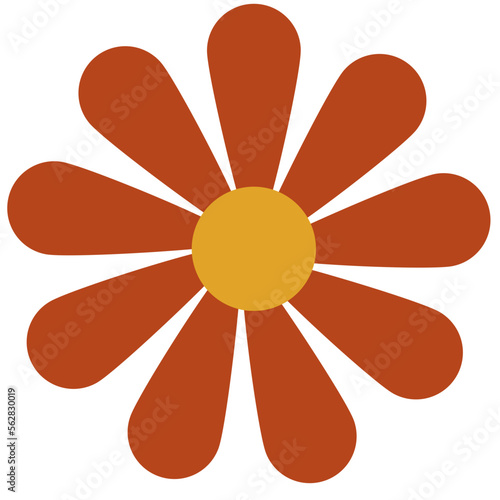 70's Retro muted icon illustration