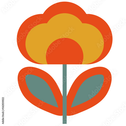 70's Retro muted icon illustration