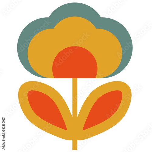 70's Retro muted icon illustration