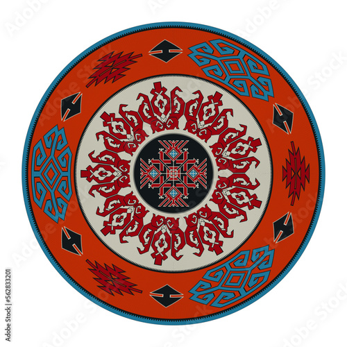 Kilim round design element 16