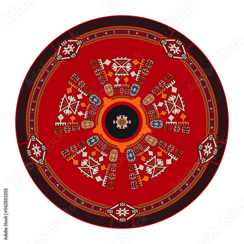 Kilim round design element 17