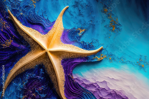 Luxurious fluid art in gold...