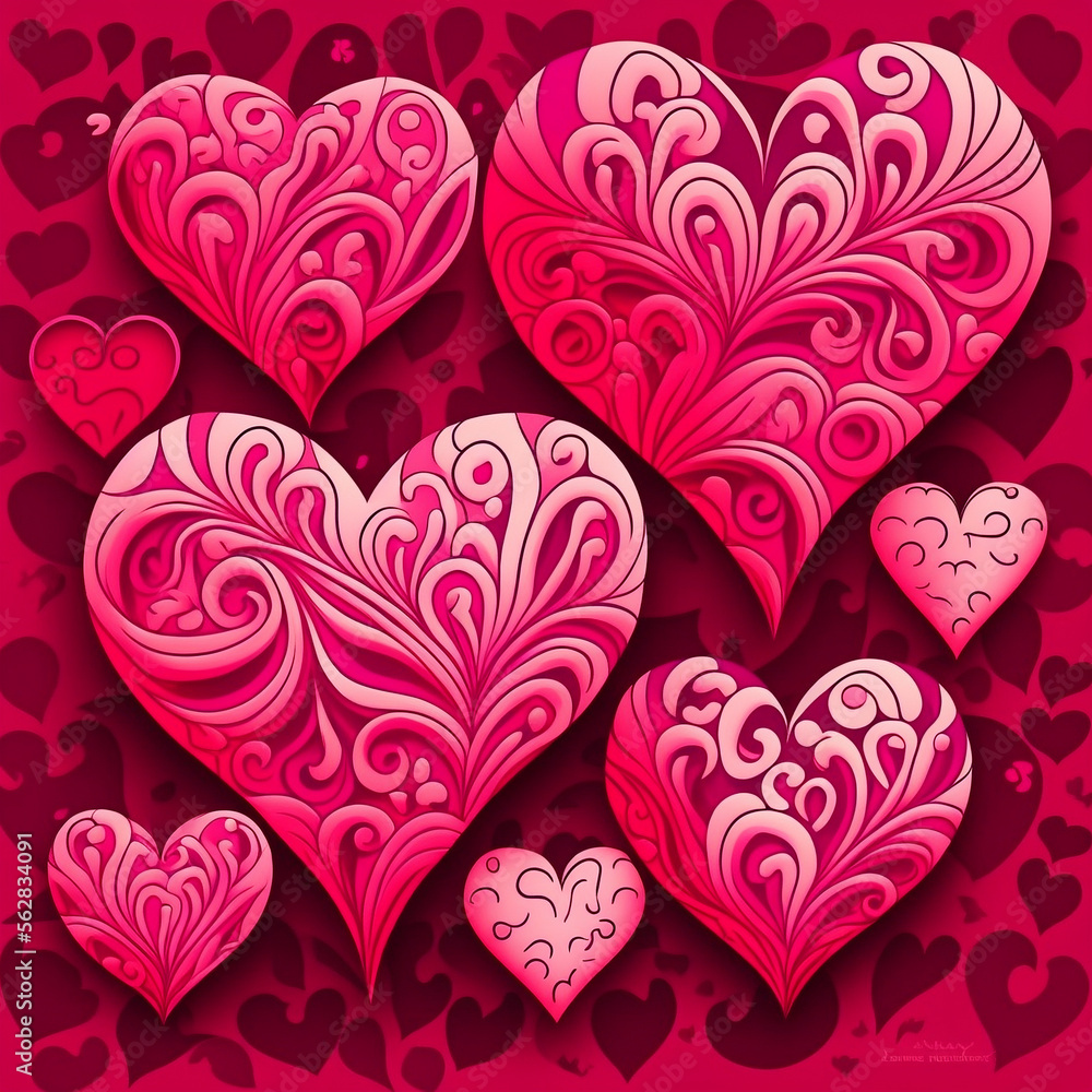 pattern with hearts pattern with hearts