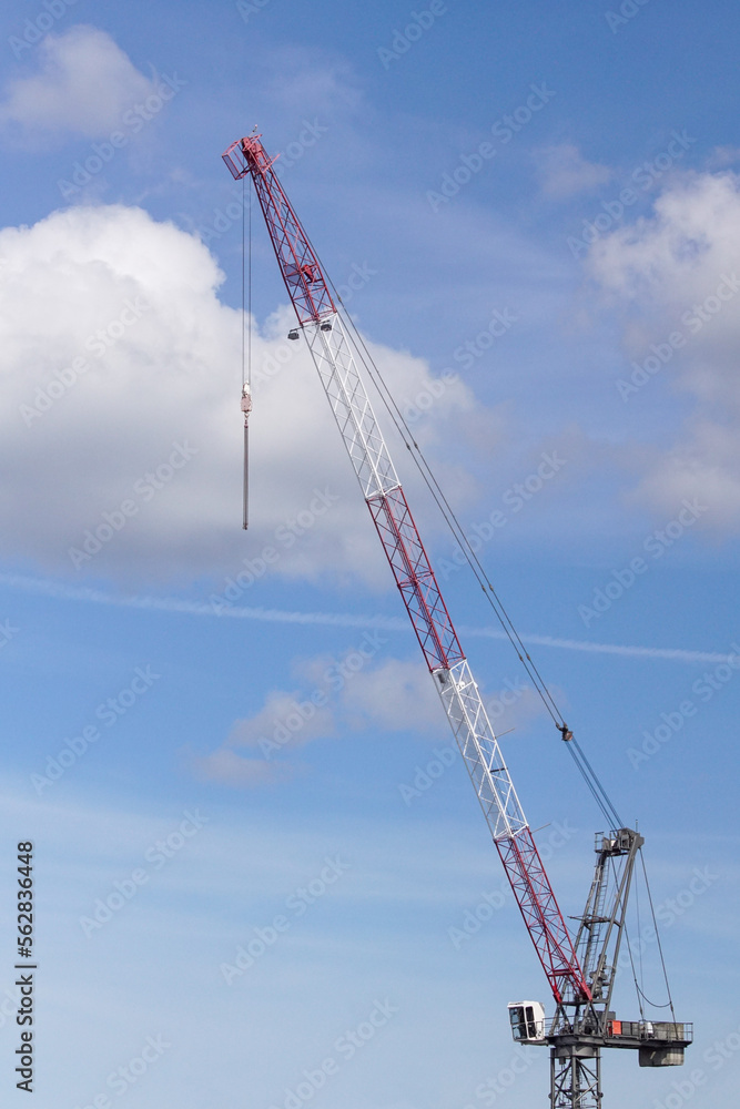 construction site with crane