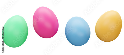 easter egg falling 3d render illustration
