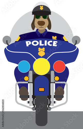 Canine Motorcycle Cop