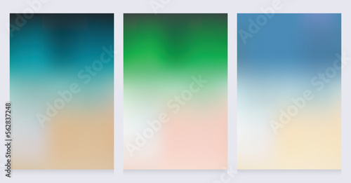 Set of gradient backgrounds. Creative Gradient set for greeting card, flyer, invitation, poster, brochure, banner calendar © JK2507