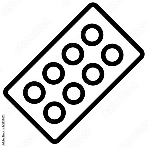 Pills drugs icon outlined
