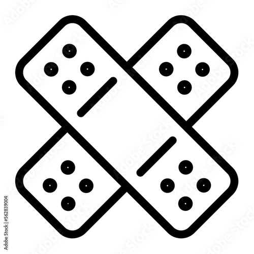 Bandage plaster  icon outlined