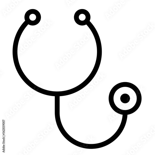 Doctor's stethoscope icon outlined
