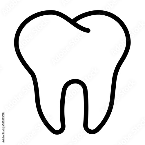 Tooth icon outlined