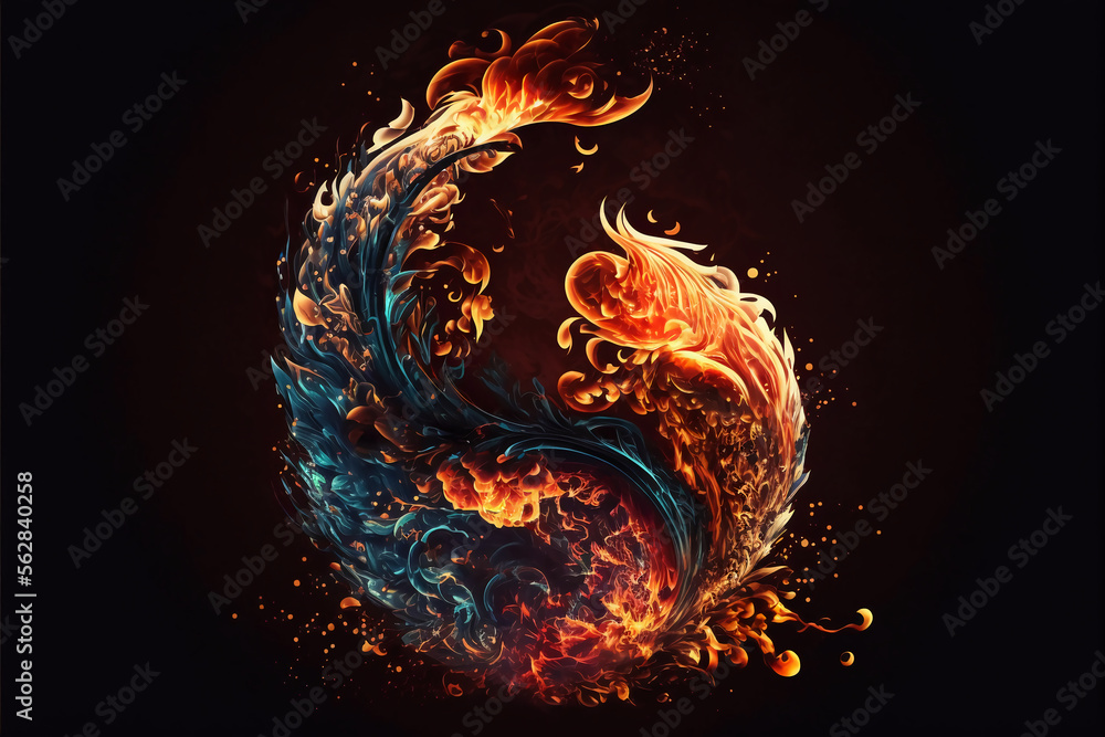 Fire wallpaper. Generative AI. Fire wallpaper. Generative AI.