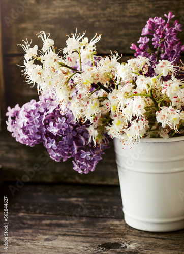 spring background with lilac flowers