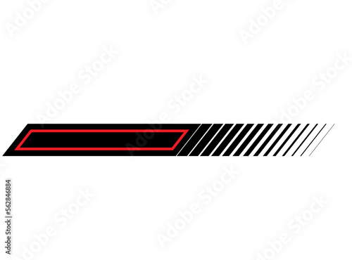 Vector stripe for a sports car, moto, boat, body, truck, SUV, minibus, van. Vehicle sticker, Sports pattern. Design element. Print for sportswear. Stripe for text, Trendy vector background.