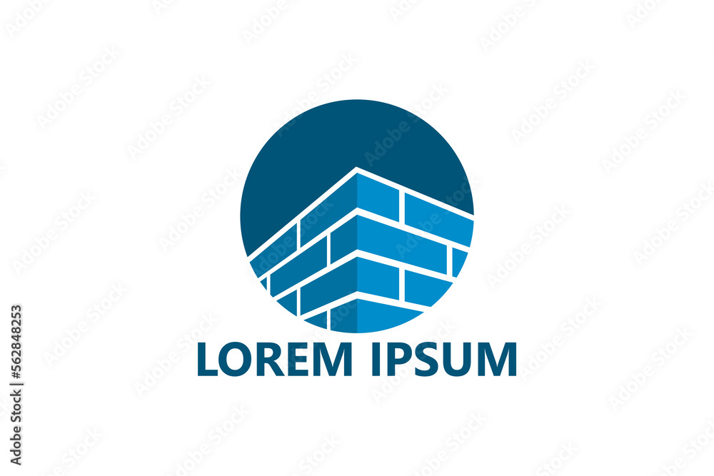 Brick construction logo template design vector Brick construction logo template design vector