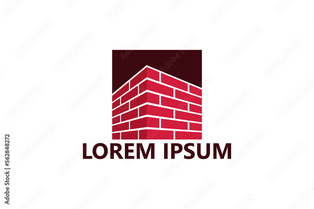 Brick construction logo template design vector Brick construction logo template design vector