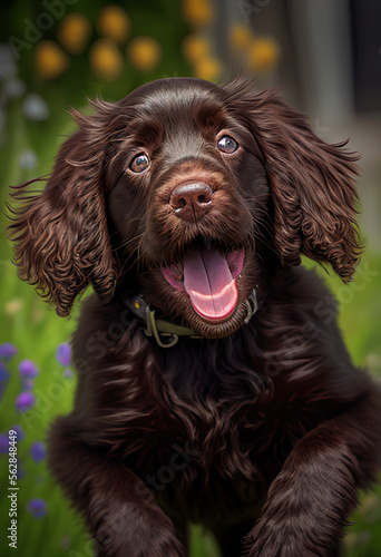 Boykin Spaniel puppy, Generative AI photo
