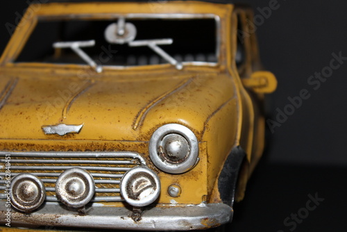 Very beautiful and old yellow car