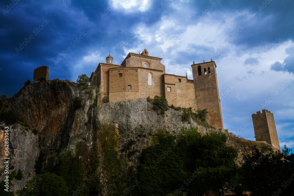 Ancient Medieval village of Alquezar knight's Castle, Huesca province, Aragon, Spain