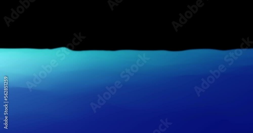 Blue gradient wave pattern. Abstract motion landscape. Smooth moving glow field. Soft ocean of particles. 4K seamless loop animation.