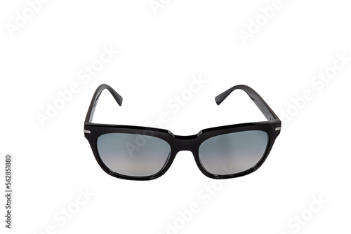 Colorful sunglasses on a dotted background. Eyewear top view with shadow. Trendy glasses isolated on white background. Fashion spectacles for women with shade polarized lens.