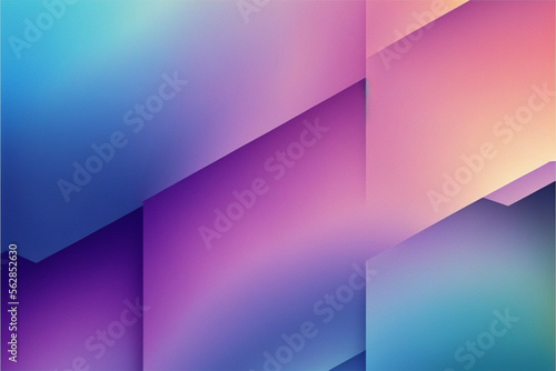 Abstract Geometric Minimalist Parallelogram Background, Purple and Blue Shapes Generative AI