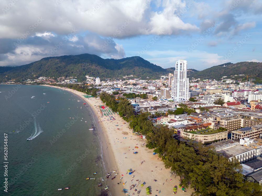 Aerial Patong Beach Phuket Thailand Aerial Patong Beach Phuket Thailand