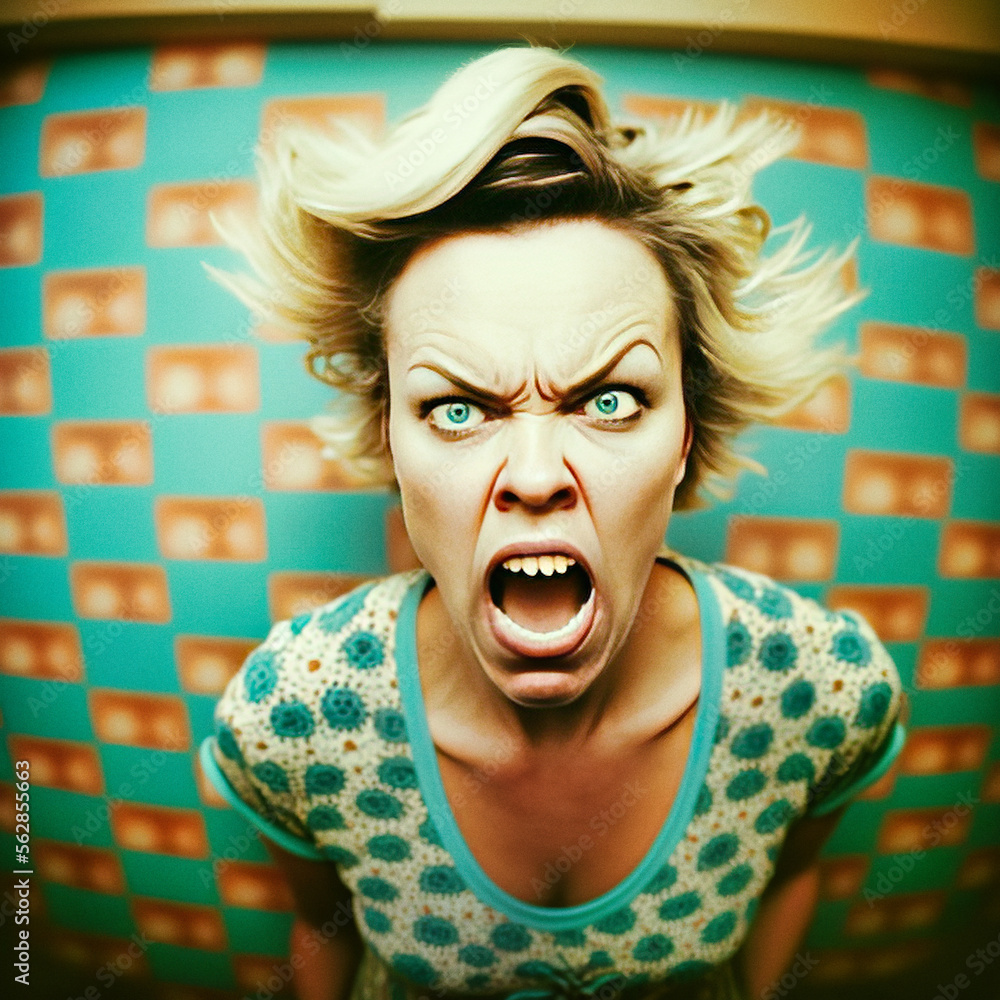 Angry woman - Generative ai - obrazy, fototapety, plakaty 
