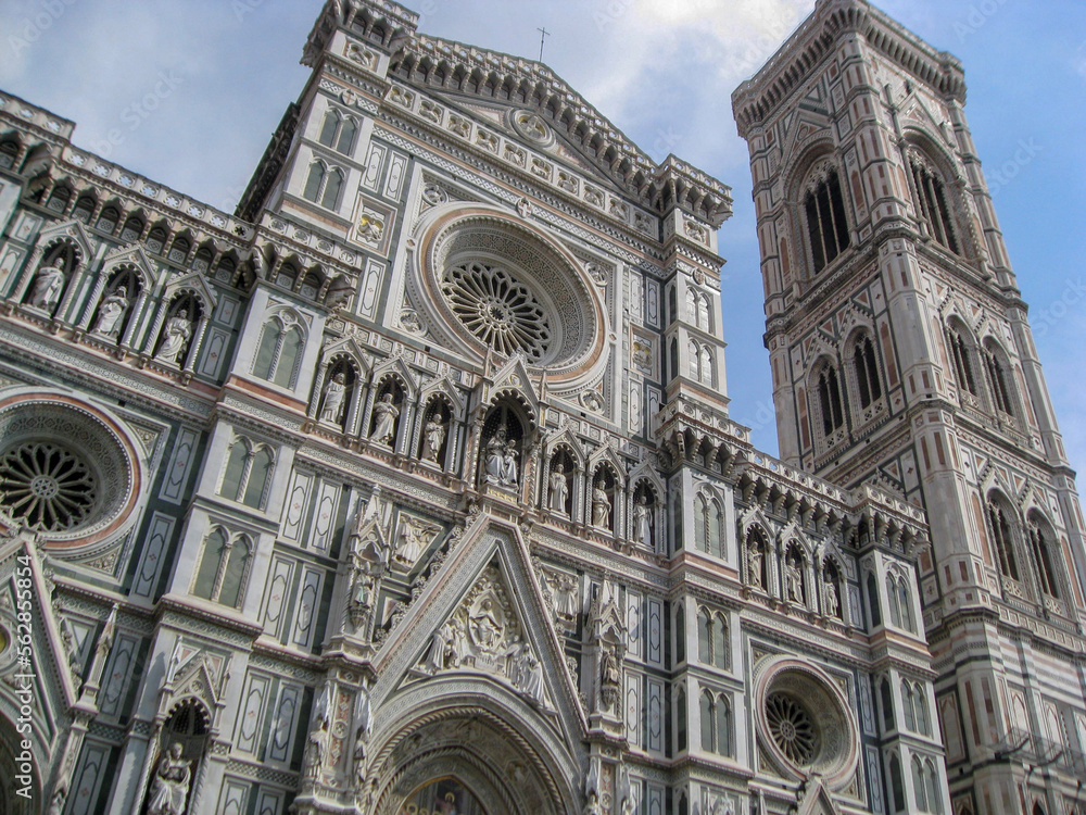 Cathedral of Santa Maria del Fiore, or the Duomo, in Florence, Italy in Europe