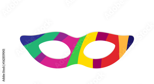 Maskenbrille für Fasching, Karneval und andere Feste,
Vektor Illustration isoliert auf weißem Hintergrund

