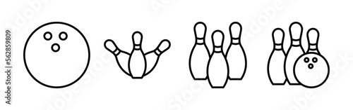 Bowling icon vector for web and mobile app. bowling ball and pin sign and symbol.