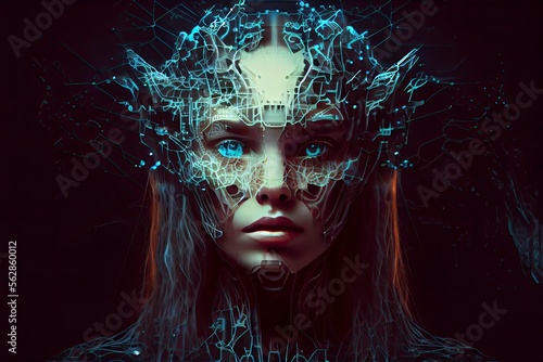 Artificial intelligence in a humanoid cyborg