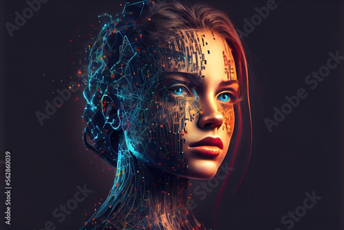 Artificial intelligence in a humanoid cyborg