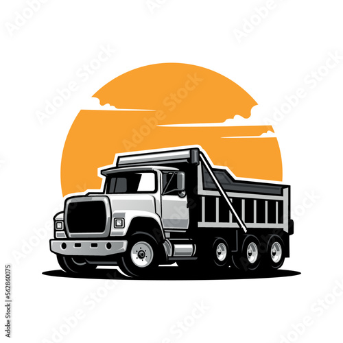Dump Truck Tipper Truck Illustration Vector