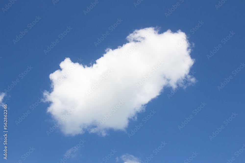 Blank sky surface with small clouds