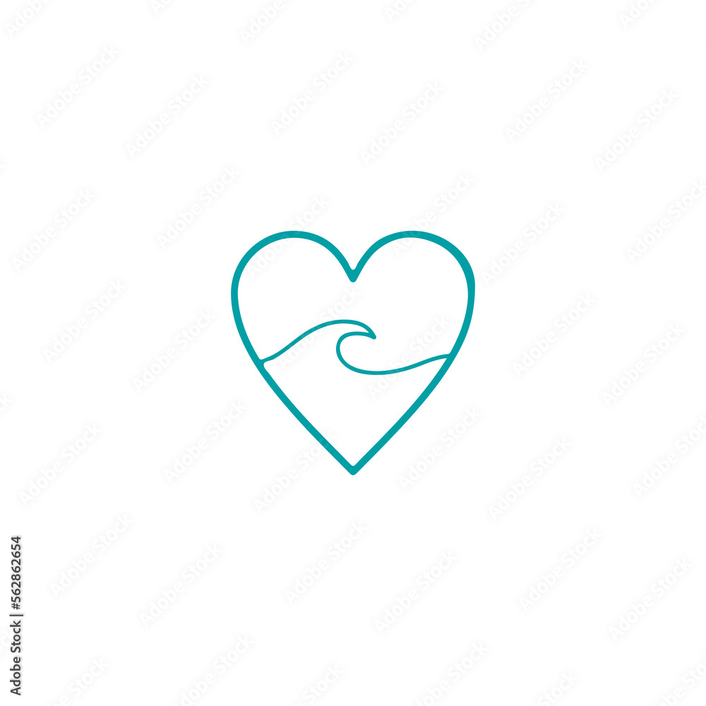 vector blue wave symbol concept