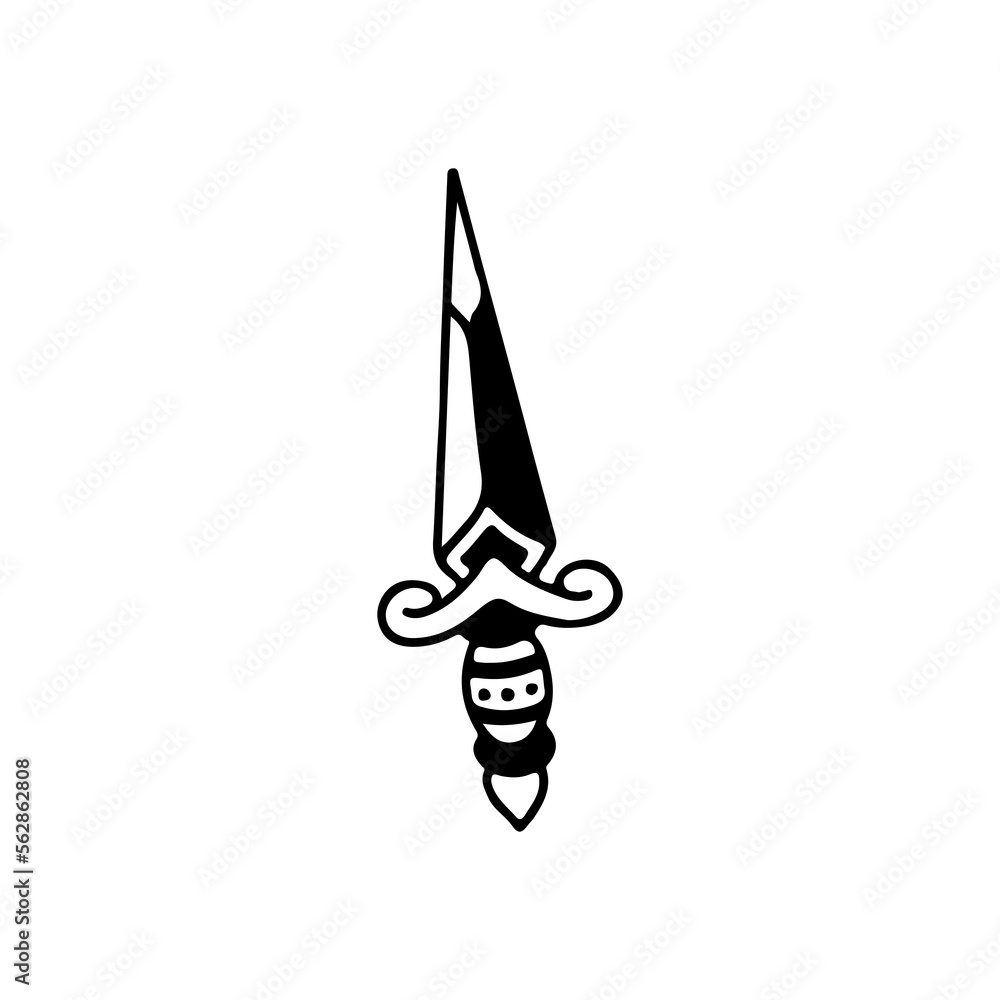 dagger tattoo concept vector illustration dagger tattoo concept vector illustration