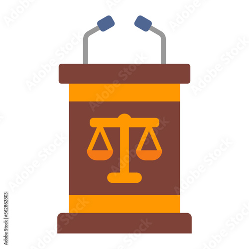 Tribune Flat Icon