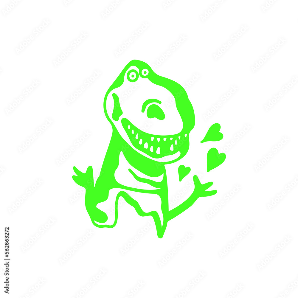 Fototapeta premium vector illustration of trex funny character