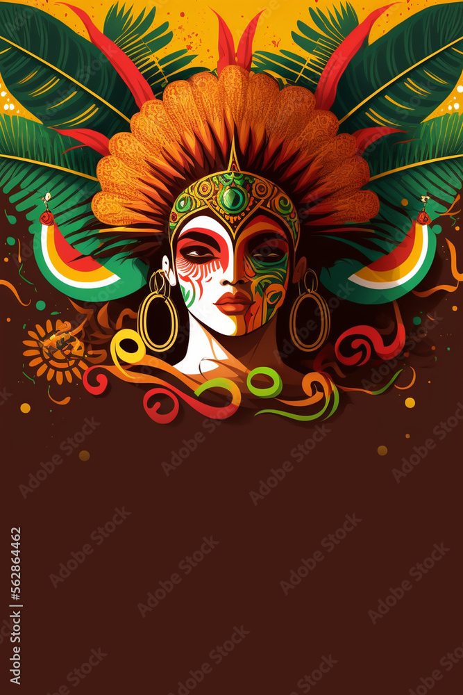 arte cartão de carnaval festa brasileira colorida cultura 