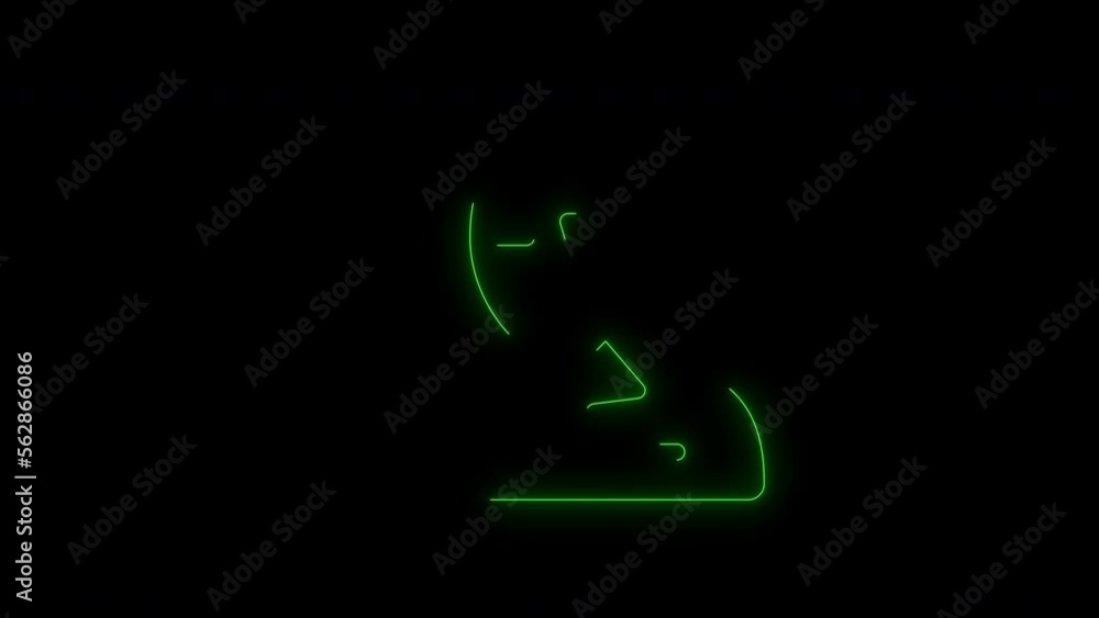 People avatar green neon glow light sign. People avatar green neon glow light sign.