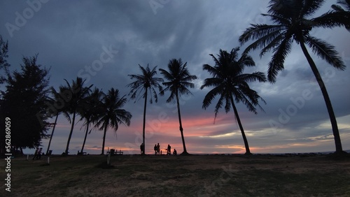 sunset in the beach