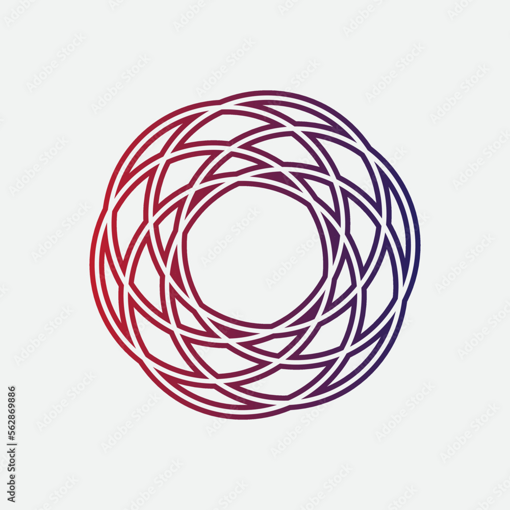 mandala logo element template, suitable for spa, yoga, meditation and spirituality logos with vector eps format.